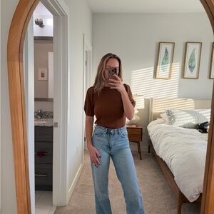 LOFT Brown Crew Neck Sweater